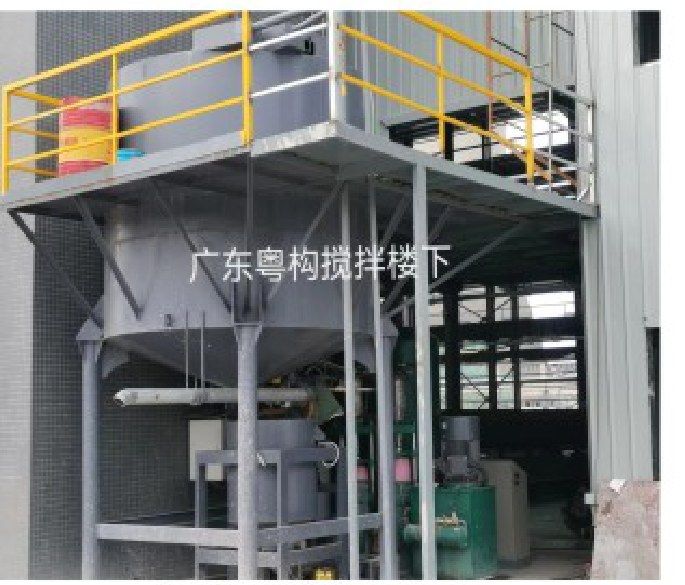广东粤构建材实业有限公司搅拌楼下储料罐